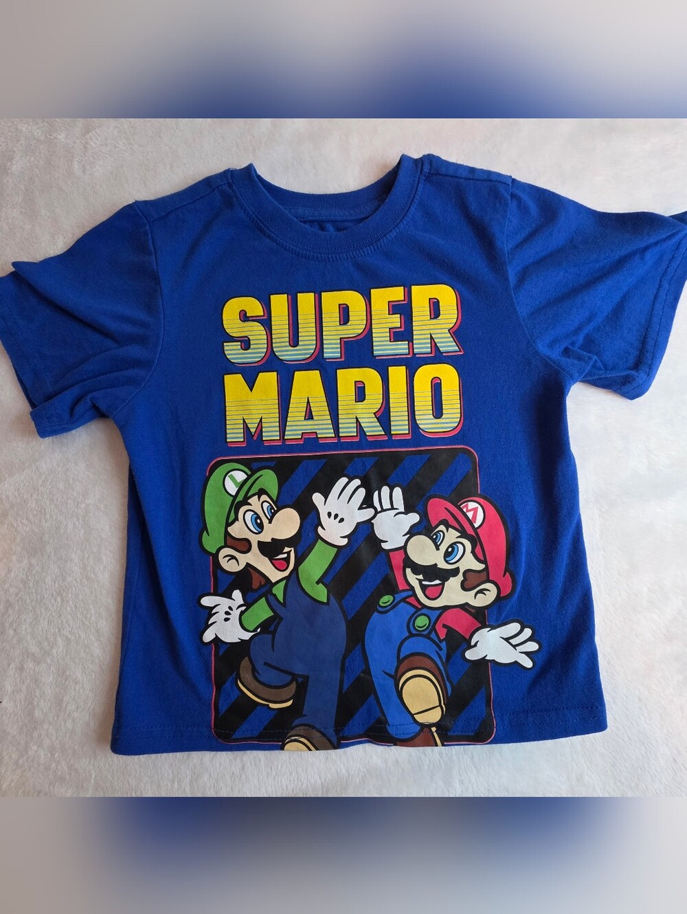 Super Mario & Luigi Kids Graphic T-Shirt Size 4